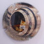 Marque : BRUNEAUX Jean N° Lambert : A2 Couleur : Polychrome Description : Renard dans un tonneau - nom de la marque Emplacement : 