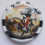 Marque : POILVERT-JACQUES N° Lambert : A6a Couleur : Polychrome, contour noir et blanc Description : Cycliste - nom de la marque Emplacement :