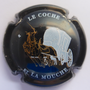 Marque : BARON Albert N° Lambert : 17 Couleur : Fond noir Description : Le coche et la mouche - nom de la marque  Emplacement : 