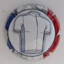 Marque : ORBAN Olivier N° Lambert : A6b Couleur : Polychrome, contour bleu, blanc, rouge Description : Tour de France 2025 - maillot blanc  - nom de la marque Emplacement :
