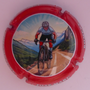 Marque : MARC José  N° Lambert : A23 Couleur : Polychrome, contour rouge Description : Cycliste - nom de la marque  Emplacement : 