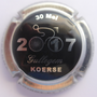 Marque : POIROT et fils N° Lambert : 9j Couleur : Contour métal Description : Gullegem Koerse 2017 - nom de la marque  Emplacement : 