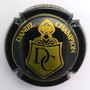 Marque : CHAMPION Daniel N° Lambert : 23 Couleur : Noir et or Description : Initiales DC dans un blason surmonté d'un heaume - nom de la marque  Emplacement : 