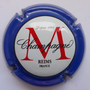Marque : MONTAUDON N° Lambert : 12 Couleur : Contour bleu Description : Lettre M dans un cercle   Emplacement : 