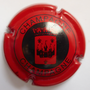 Marque : PANNIER N° Lambert : 30b Couleur : Rouge et noir - petit motif Description : Blason contenant un château et trois fleurs de lys surmonté d'une couronne  Emplacement : 