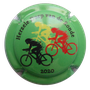 Marque : MARC José  N° Lambert : 119 Couleur : Polychrome, fond vert  Description : Tour des Flandres 2020 - nom de la marque  Emplacement : 