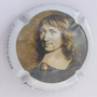 Marque : DEMILLY Albert  N° Lambert : 39 Couleur : Fond gris, contour blanc Description : François Vatel 1631-1671 - Académie Culminaire - nom de la marque  Emplacement : 