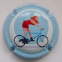 Marque : PIOT Charlène N° Lambert : 8b Couleur : Polychrome, contour bleu Description : Tour de France Féminin 2021 - maillot rouge - nom de la marque