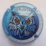 Marque : BRISSON - JONCHERE N° Lambert : 67a Couleur : Polychrome, fond bleu Description : Hibou - nom de la marque  Emplacement : 