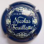 Marque : FEUILLATTE Nicolas N° Lambert : 11 clair Couleur : Bleu et blanc foncé Description : CHAMPAGNE et nom du producteur Emplacement : 052-05-02
