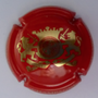 Marque : CHEURLIN Dangin N° Lambert : 31b Couleur : Fond rouge et or Description : Initiales dans cercle couronné encadré par 2 lions - nom de la marque - nom de la marque  Emplacement : 