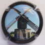 Marque : PELIGRI Christian N° Lambert : 4a Couleur : Polychrome. Contour noir Description : Moulin à vent - nom de la marque Emplacement :