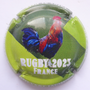 Marque : POILVERT-JACQUES N° Lambert : 11a Couleur : Polychrome, fond vert Description : Rugby France 2023 - nom de la marque Emplacement :