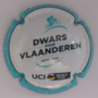 Marque : VEZIEN Marcel N° Lambert : 173 Couleur : Polychrome, contour bleu clair Description : Dwars door Vlaanderen - nom de la marque Emplacement :