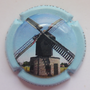 Marque : PELIGRI Christian N° Lambert : 4 Couleur : Polychrome, contour bleu Description : Moulin - nom de la marque Emplacement :