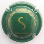 Marque : SCHREIBER Erik N° Lambert : 8 Couleur : Vert et Or Description : lettre "S" - nom de la marque.  Emplacement : 