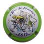 Marque : ROUYER Philippe N° Lambert : 116 Couleur : Polychrome, contour vert Description : Maillot jaune TDF 2019 - nom de la marque Emplacement : 