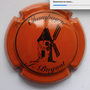 Marque : BUGNOT N° Lambert : 4 Couleur : Orange et noir  Description : Moulin - nom de la marque  Emplacement : 