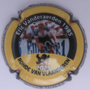 Marque : ROUYER Philippe N° Lambert : 165v Couleur : Jaune, noir et blanc, contour noir Description : Eric Vanderaerden 1985 - Ronde Van Vlaanderen 2025 - nom de la marque Emplacement :