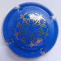 Marque : FEUILLATTE Nicolas N° Lambert : 60i Couleur : Bleu et or bronze Description : Etoile stylisée - nom de la marque sur contour Emplacement : 