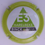 Marque : DEMILLY Albert  N° Lambert : 77a Couleur : Fond blanc, contour vert anis Description : E3 HARELBEKE BINCK*BANK - Nom de la marque  Emplacement : 