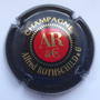 Marque : ROTHSCHILD Alfred N° Lambert : 3a  Couleur : Noir, rouge et or avec nom écrit en petit sur le contour  Description : Initiales AR - nom de la marque     Emplacement : 