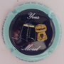 Marque : MOREL Yves N° Lambert : 5 Couleur : Bleu foncé, contour bleu clair Description : Nom du producteur - Muselet et bouchon de champagne  Emplacement : 