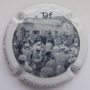 Marque : PELIGRI Christian et Filles N° Lambert : A0d Couleur : Noir et blanc, contour blanc Description : Arrêt du TDF à Colombey, coureurs et Général de Gaulle - nom de la marque Emplacement :