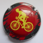 Marque : MIGNON Philippe N° Lambert : 132 Couleur : Fond rouge Description : Cycliste jaune - Club Waregem - nom de la marque Emplacement : 