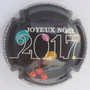 Marque : DEMILLY Albert  N° Lambert : 34c Couleur : Fond noir Description : Joyeux Noël 2017 - nom de la marque  Emplacement : 