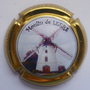 Marque : LEVEQUE - DEHAN  N° Lambert : 4e Couleur : Contour or   Description : Moulin de Leers - nom de la marque  Emplacement : 