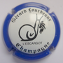 Marque : LOURDEAUX Gérard N° Lambert : 11 Couleur : Blanc, contour bleu Description : L'escargot de champagne - Nom de la marque  Emplacement : 