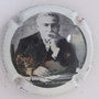 Marque : DEMILLY Albert  N° Lambert : 39d Couleur : Fond gris, contour blanc Description : Auguste Escoffier 1846-2935 - Académie Culminaire - nom de la marque  Emplacement : 