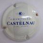 Marque : CASTELNAU (de) N° Lambert : 17 Couleur : Blanc et bleu, barre grise, sans trait sous REIMS - FRANCE Description : Mention Champagne Castelnau - nom de la marque Emplacement : 