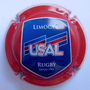 Marque : MOUTARDIER Philippe N° Lambert : 89 Couleur : Fond rouge et bleu Description : USAL Limoges - Nom de la marque sur le contour Emplacement : 
