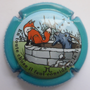 Marque : MONTHAUBAN N° Lambert : 60c Couleur : Polychrome, contour bleu Description : Le renard et le bouc - Nom de la marque Emplacement : 