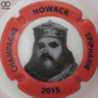 Marque : NOWACK N° Lambert : 53e Couleur : Noir et blanc, contour crème Description : Charles III le simple - nom de la marque  Emplacement : 
