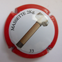 Marque : COURTY - LEROY N° Lambert : 12zf Couleur : Fond blanc, polychrome Description : 33 - masse 2kg- nom de la marque  Emplacement : 
