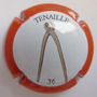 Marque : COURTY - LEROY N° Lambert : 12zi Couleur : Fond blanc, polychrome Description : 36 - tenaille - nom de la marque  Emplacement : 