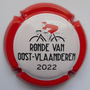 Marque : AUBRY Jean N° Lambert : 28a Couleur : Blanc, contour rouge  Description : Ronde Van Oost-Vlaanderen 2022 - nom de la marque Emplacement :