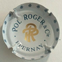 Marque : POL ROGER N° Lambert : 61 Couleur : Blanc. PR Or Description : Initiales stylisées  Emplacement : 