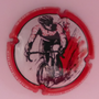 Marque : PIOT Charlène N° Lambert : A3b Couleur : Polychrome, contour rouge Description : Tour de France 2025 - maillot à pois rouge - nom de la marque Emplacement : 