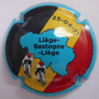 Marque : ALICE Marie (veuve)  N° Lambert : 9  Couleur : Polychrome, contour bleu   Description : Liège - Bastogne - Liège - nom de la marque   Emplacement : : 