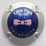 Marque : SACY LOUIS (de) N° Lambert : 1 Couleur : Bleu nuit, lettres blanches, dessin rose, contour argent Description : Eden Park  Emplacement : 