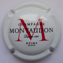 Marque : MONTAUDON N∞ Lambert : 13 Couleur : Blanc, rouge et noir Description : Lettre M et nom de la marque   Emplacement : 