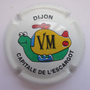 Marque : TISSIER JM N° Lambert : H11305 Couleur : polychrome, fond blanc Description : Dijon - capitale de l'escargot - nom de la marque Emplacement : 