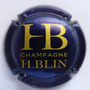 Marque : BLIN H & Co N° Lambert : 17d Couleur : Bleu métallisé et jaune  Description : Intiales HB  - nom de la marque Emplacement :  
