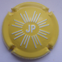 Marque : PERRIER Joseph N° Lambert : A14 Couleur : Estampée, jaune pâle et blanc  Description : Initiales et nom de la marque Emplacement : 