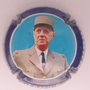 Marque : MIGNON Pierre N° Lambert : 134g Couleur : Contour bleu foncé Description : Général de Gaulle - nom de la marque    Emplacement : 