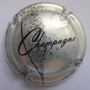 Marque : GENERIQUE  N° Lambert : 757 Couleur : Argent et noir - lettres épaisses Description : Inscription Champagne en lettres cursives et bulles  Ref perso : 920-08-05